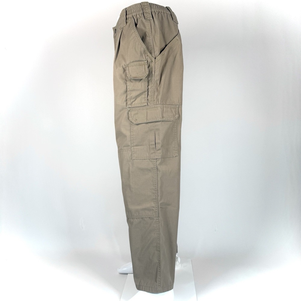 5.11 Tactical Series Mens Cargo Pants 38x30 Khaki Tan Cotton Canvas Work Trouser - Picture 4 of 11